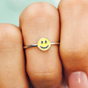 Pura Vida Happy Face Ring