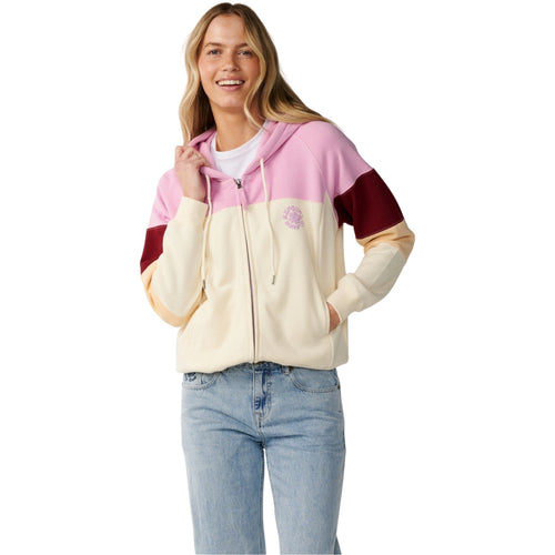 Rip Curl Party Wave Colour Block Zip-Thru Fleece