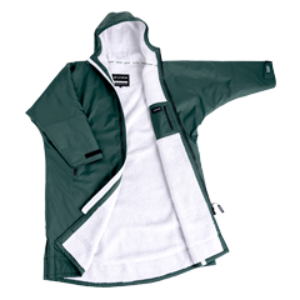 DryRobe® Advance Dark Green/Nimbus Cloud Long Sleeve Changing Robe - Dingle Surf