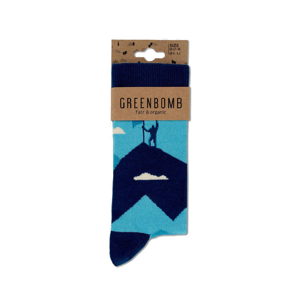 Greenbomb Nature Mountain Flag Socks