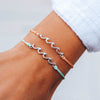 Pura Vida Delicate Wave Silver Charm Bracelet