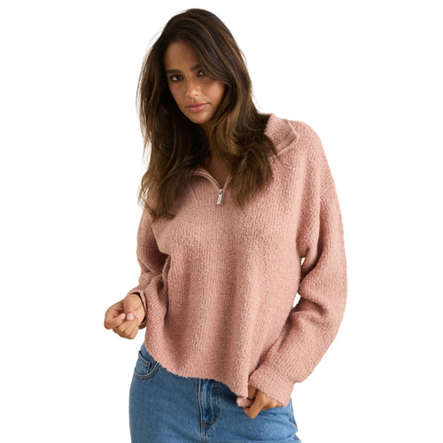 Rhythm Quinn Zip Knit