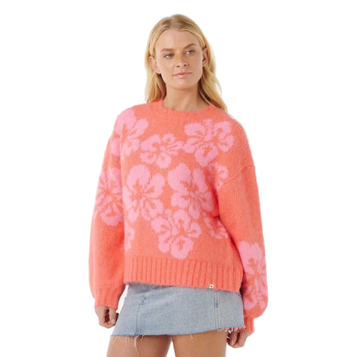 Rip Curl Hibiscus Heat Jacquard Crew Fleece