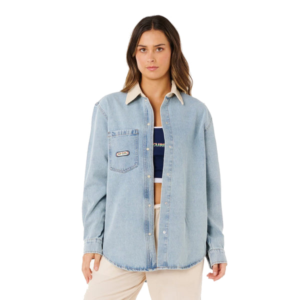 Rip Curl Surf Side Relaxed Denim Shirt - Dingle Surf