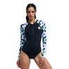 Roxy Active Long Sleeve One-Piece Swimsuit - Dingle Surf