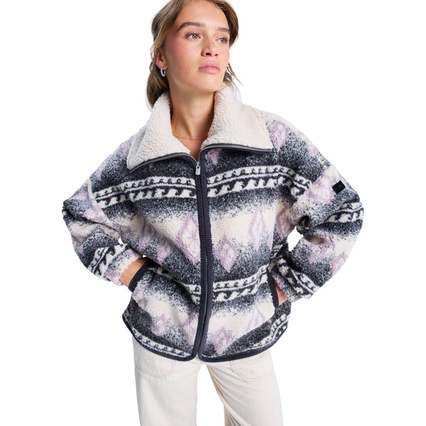 Roxy City Feels Like Winter Oversized Sherpa Zip Jacket
