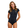 Roxy Essentials Short Sleeve One-Piece Swimsuit - Dingle Surf