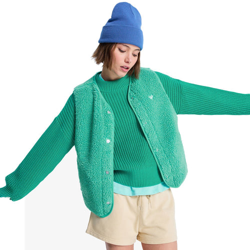 Roxy Iconic Town Sherpa Polar Fleece Vest - Dingle Surf