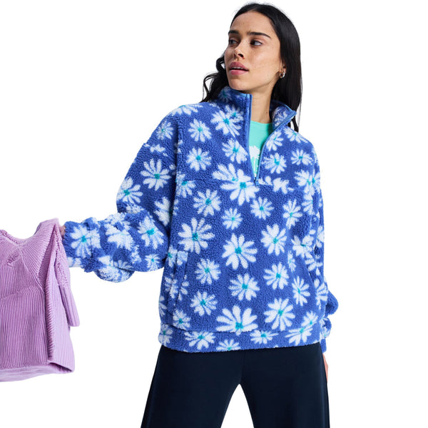 Roxy Jive Talking Bonded Half-Zip Polar Fleece - Dingle Surf