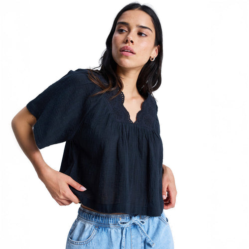 Roxy Paradise Lagoon Short Sleeve Blouse