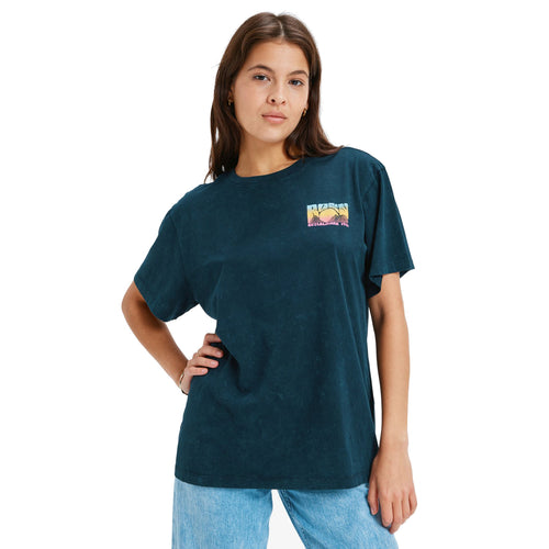 Roxy Sunnyoversize Optic Wash Oversized T-Shirt