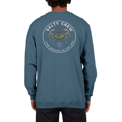 Salty Crew Blue Crabber Crew Sweatshirt