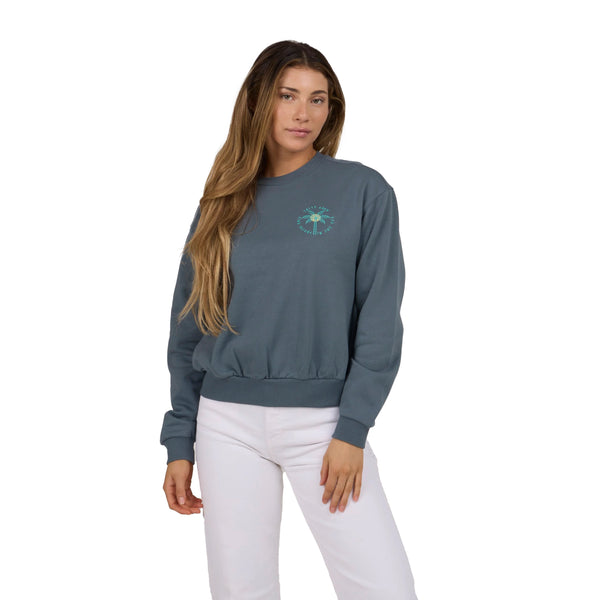 Salty Crew Queen Palm Crew Sweatshirt