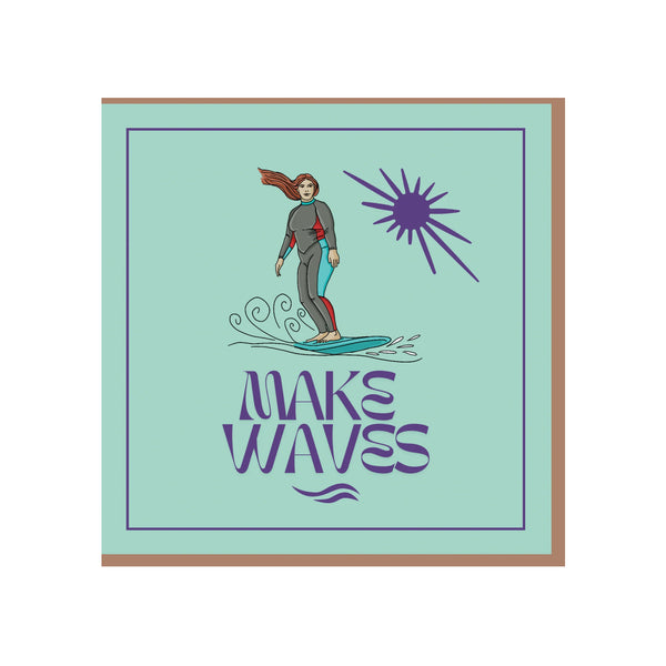 Salty Sisters Surfer Greeting Card