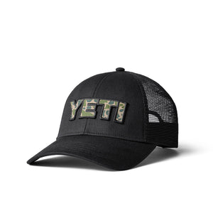 YETI Camo Logo Badge Trucker Hat