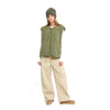 Roxy Best Town Women Green Zip Sherpa Vest