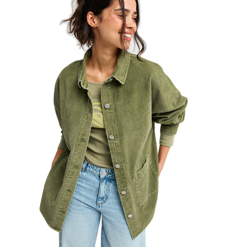 Roxy Kick Back Washed Corduroy Jacket - Dingle Surf
